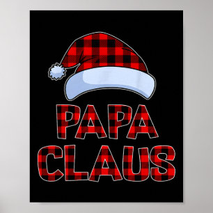 Papa Claus Weihnachtslicht-Pyjama-Familien-Matchin Poster