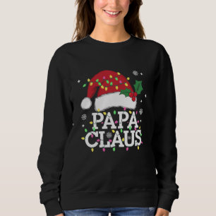 Papa Claus Weihnachtslicht-Pyjama-Familien-Matchin Sweatshirt