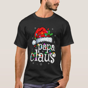 Papa Claus Weihnachtslichter passende Familie Sant T-Shirt