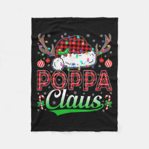 Papa Claus Weihnachtslichter passende Familie Xmas Fleecedecke