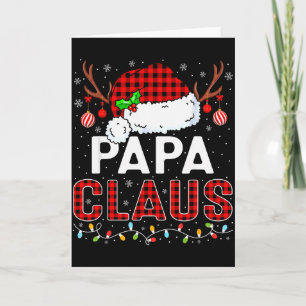 Papa Claus Weihnachtslichter Santa Hut Pyjama Fami Karte