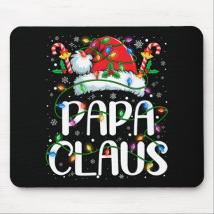 Papa Claus Weihnachtslichter Schlafanzug Xmas Fami Mousepad