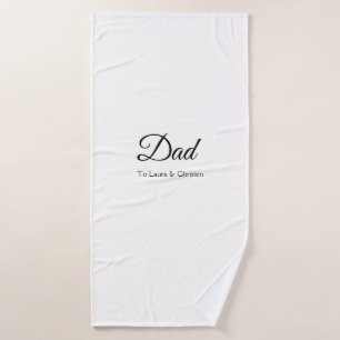 Papa Daddy Namenstext Vatertagsgeschenke Badehandtuch