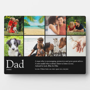 Papa Daddy Vater Definition 8 Foto-Collage Schwarz Fotoplatte