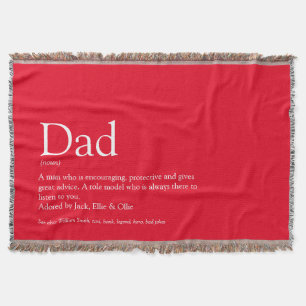 Papa, Daddy, Vater Definition Modern Lustig Rot Decke