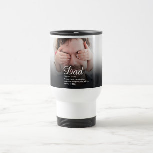 Papa, Daddy, Vater Definition Schrift Foto Reisebecher