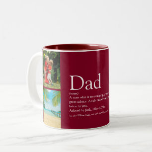 Papa Daddy Vater Papa Definition 4 Foto Burgund Zweifarbige Tasse
