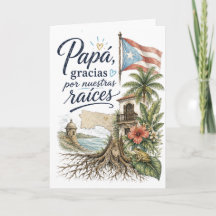 Papá Danke für unsere Wurzeln Puerto Rico