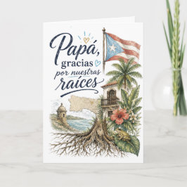 Papá Danke für unsere Wurzeln Puerto Rico Karte