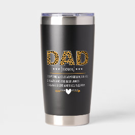 Papa-Definition Leopard-Print Vatertagsgeschenk Thermobecher