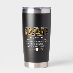 Papa-Definition Leopard-Print Vatertagsgeschenk Thermobecher
