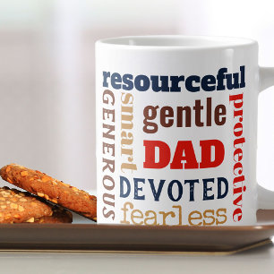 Papa-Definition Wortwolke Mehrfarbiges Schriftbild Jumbo-Tasse