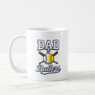 Papa der Baller Baseball Softball Vintage Design_1 Kaffeetasse
