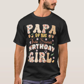 Papa der beiden süßen 2. Geburtstagsmädchen Pfirsi T-Shirt