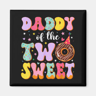 Papa der beiden Süßen zum 2. Geburtstag Donut Bday Magnet
