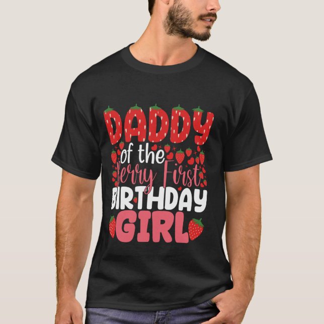 Papa der Berry First Birthday Girl Sweet One S T-Shirt (Vorderseite)
