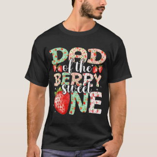 Papa der Berry Sweet One 1. Geburtstag Erdbeere T-Shirt