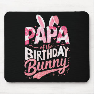 Papa der Birthday Bunny-Familie passende Party S Mousepad