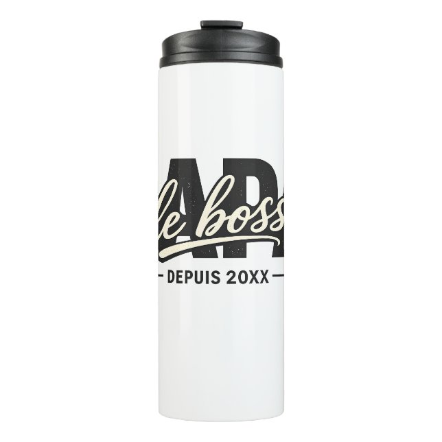 Papa, der Boss seit 20XX  Thermosbecher (Vorderseite)