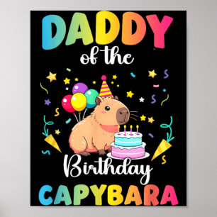 Papa der Geburtstags-Capybara-Geburtstagsfeier Poster
