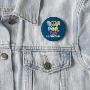 Papa der Geburtstags-Pop es Girl Bday Party Funny Button