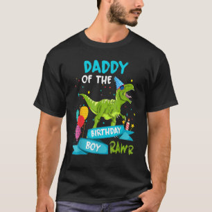 Papa der Geburtstagsparty Boy Dinosaur T-Shirt