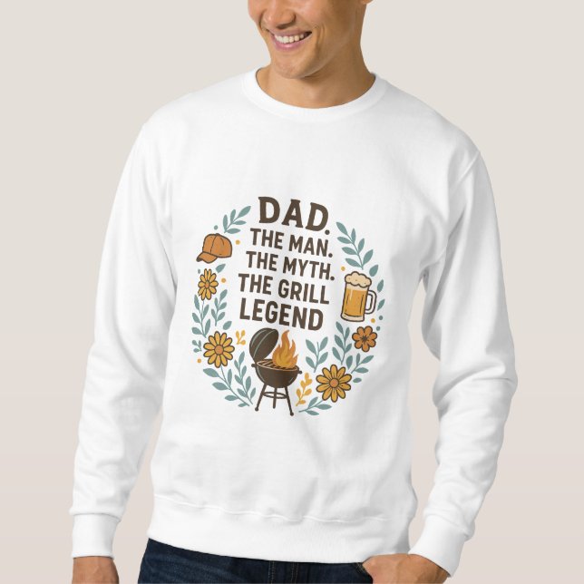 Papa, der Grill-Legende – Lustiges BBQ-Geschenk-Sh Sweatshirt (Vorderseite)