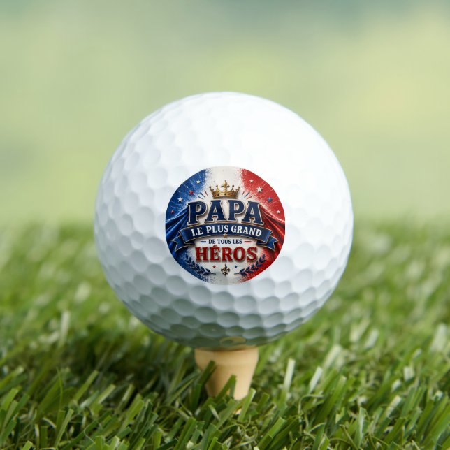 Papa, der größte aller Helden Golfball (Insitu T-Shirt)