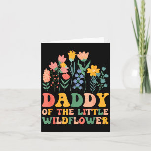 Papa der kleinen Wildblumen-Baby-Geburtstagsfeier Karte