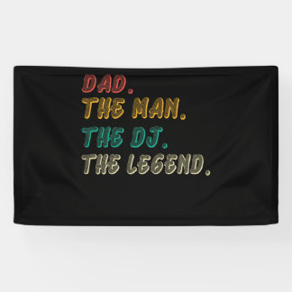 Papa Der Mann Der DJ Die Legende Vintage Banner