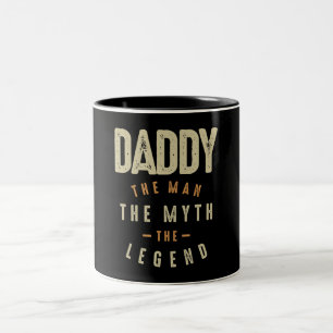 Papa der Mann der Mythos der Legende - Vater Zweifarbige Tasse
