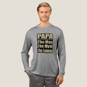 Papa der Mann der Mythos Der Legende Vatertag Tri-Blend Shirt