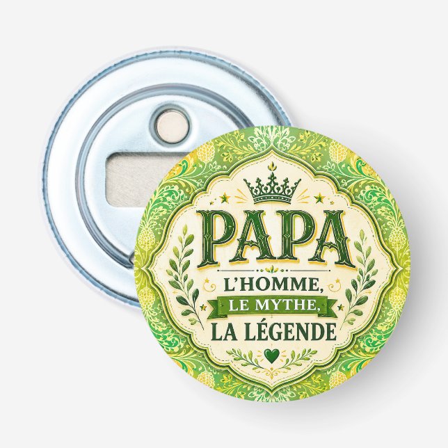 Papa, der Mann, der Mythos, die Legende Flaschenöffner (Vorderseite)