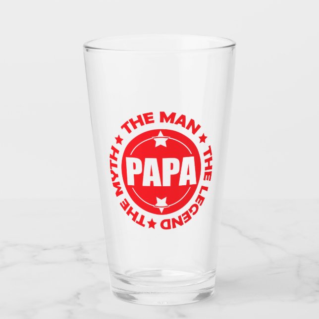 Papa. Der Mann. Der Mythos. Die Legende. Glas (Vorderseite)