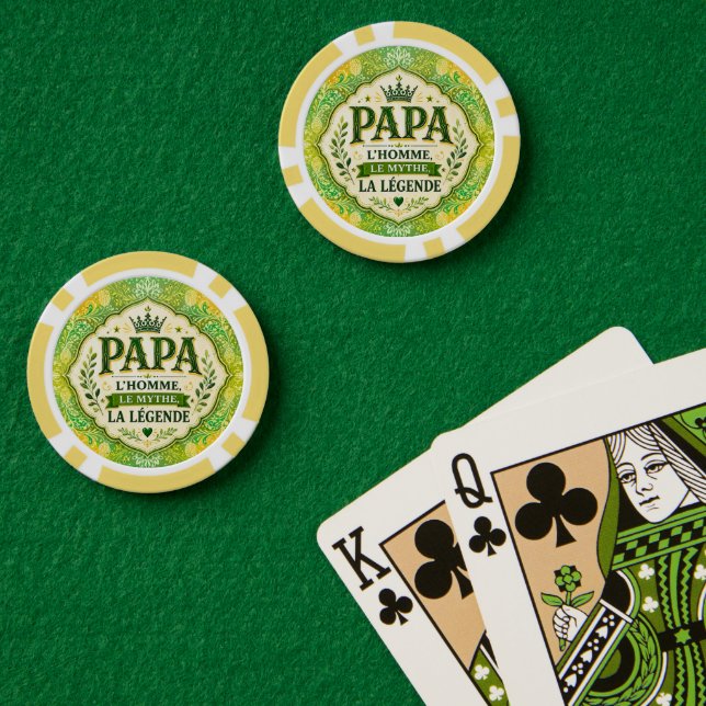 Papa, der Mann, der Mythos, die Legende Pokerchips (Pokertisch (doppelt))