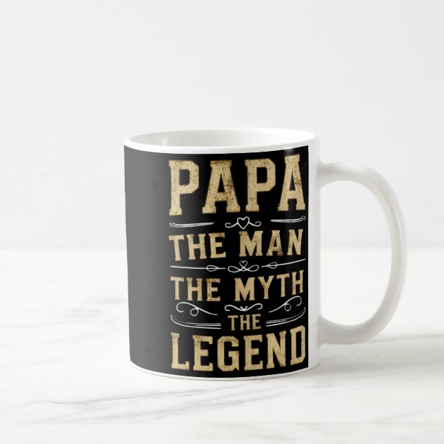 Papa der Mann die Legende zum Vatertag  Kaffeetasse (Rechts)