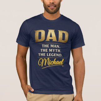 Papa Der Mann Mythos Legende Personalisiertes Name T-Shirt