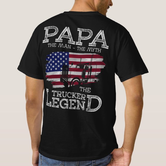 Papa Der Mythos der LKW-Legende T-Shirt (Rückseite)