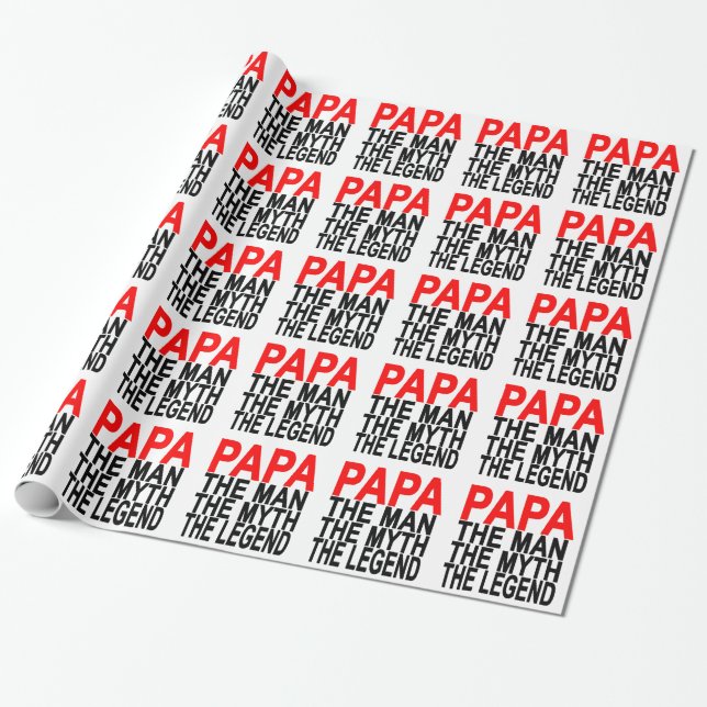 Papa der Mythos der Mann die Legende Geschenkpapier (Ungerollt)