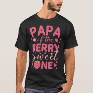 Papa der süßen Erdbeere zum ersten Geburtstag T-Shirt