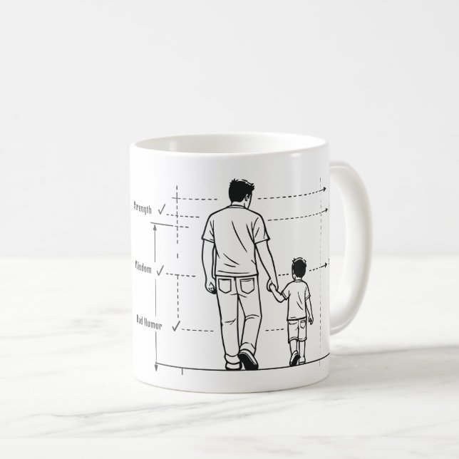 Papa Der Ursprüngliche Masterplan | Lustiger Papa  Kaffeetasse (VorderseiteRechts)