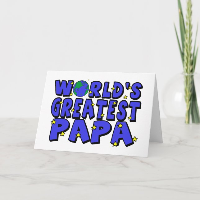 Papa der Welt Karte (Vorderseite)
