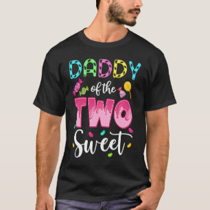 Papa der Zwei Sweet Sweetie Girl 2. Geburtstag C T-Shirt
