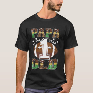 Papa des 1-jährigen Fußballs 1. Jahr Down Geburt T-Shirt
