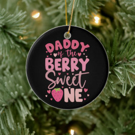 Papa des Berry Sweet eine Erdbeere Geburtstag Keramik Ornament