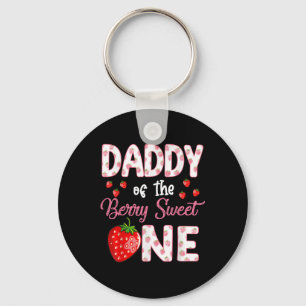Papa des Berry Sweet One Strawberry First Birt Schlüsselanhänger