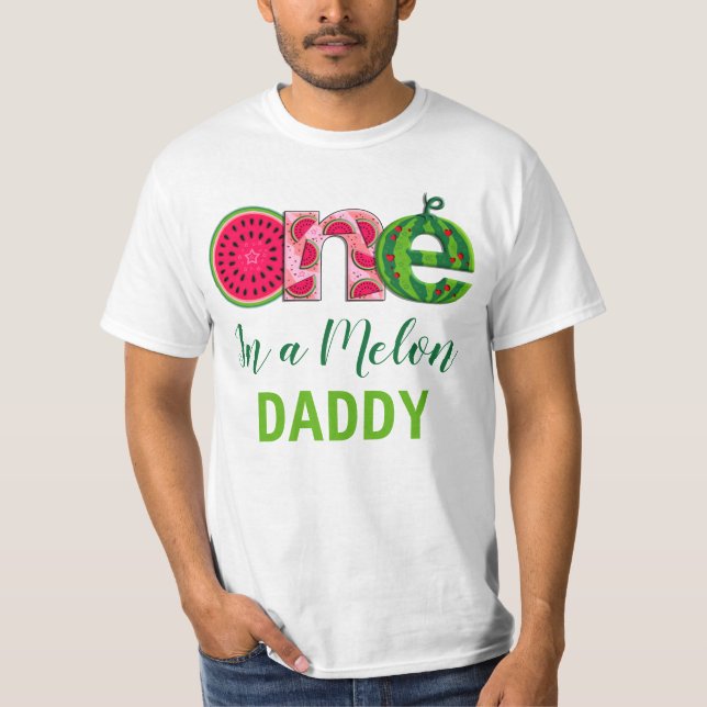 Papa des Ersten Geburtstages | Eine Melone T-Shirt (Vorderseite)