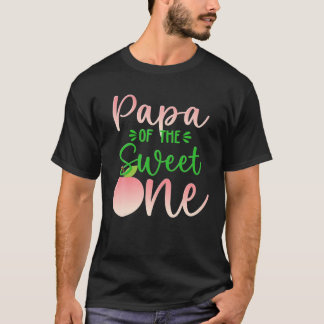 Papa des Geburtstages 1 Pfirsich 1. Sommer Fruchts T-Shirt