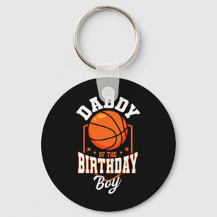 Papa des Geburtstags Boy Bysketbyll Thema Bday Pa Schlüsselanhänger