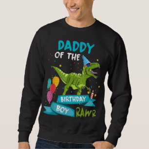 Papa des Geburtstags Boy RAWR T-Rex Dinosaurier Bi Sweatshirt